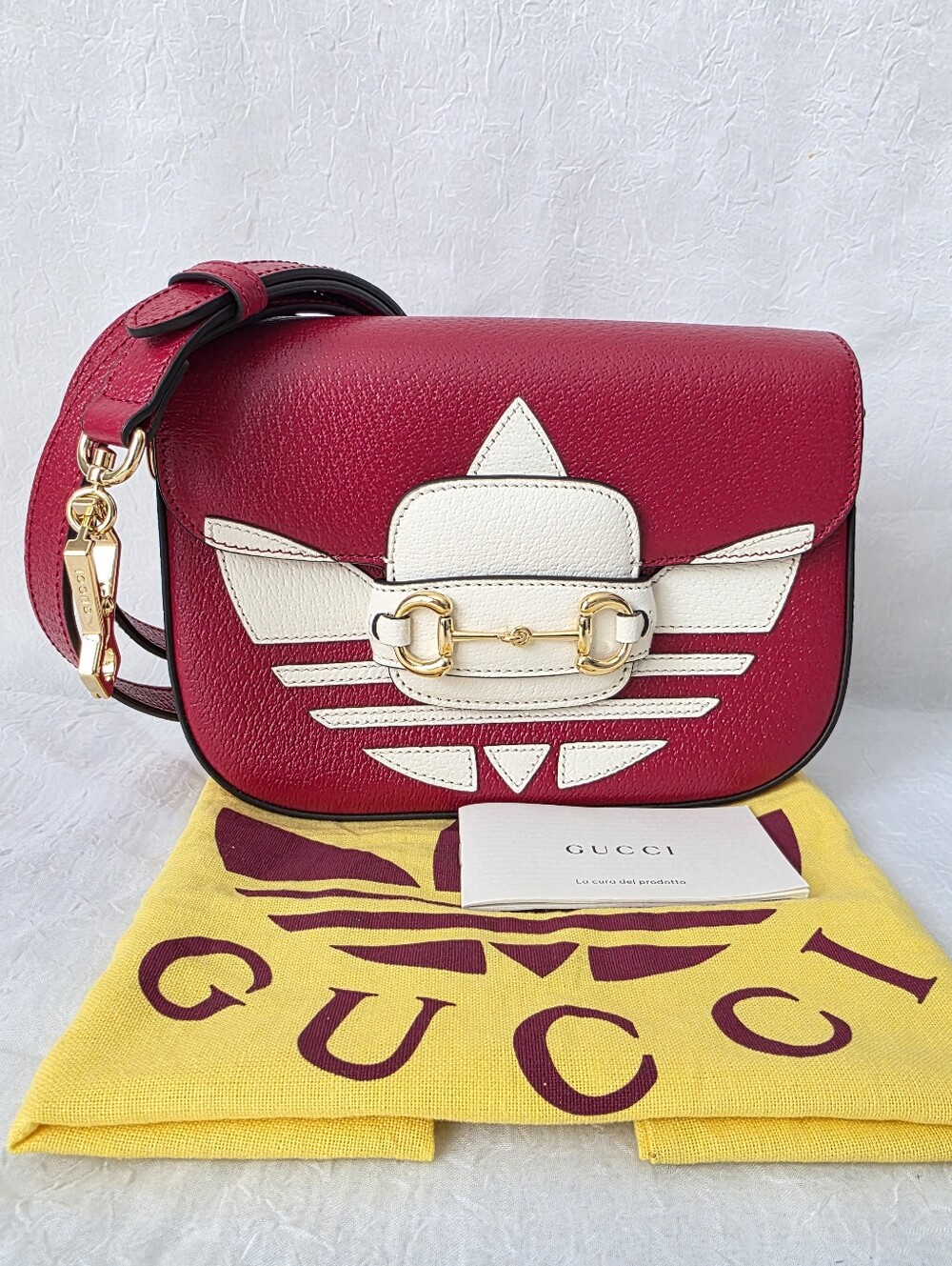 Auth Gucci X Adidas 1955 Horsebit Shoulder/Crossbody Bag